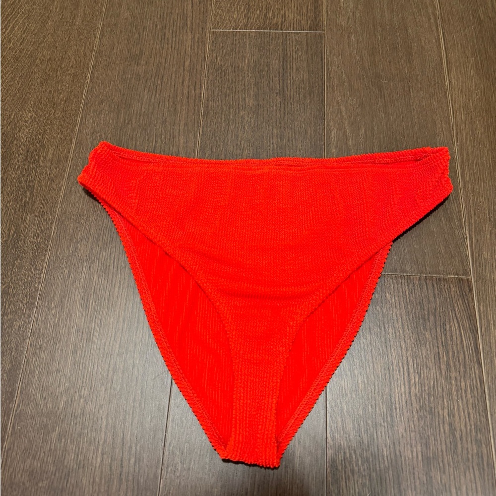 Good American Always Fits Good Waist Cheeky Bikini Bottom, Bright Poppy, 2XL/3XL